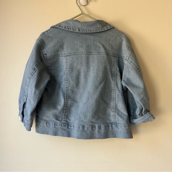 🌼 5/$25 Kids Light Wash Denim Jean Jacket Toddler Size 3Y (3T) Unisex Outerwear - Picture 7 of 8